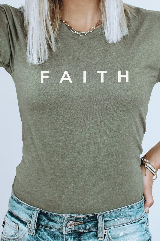 Faith Block Letters PLUS SIZE Tee