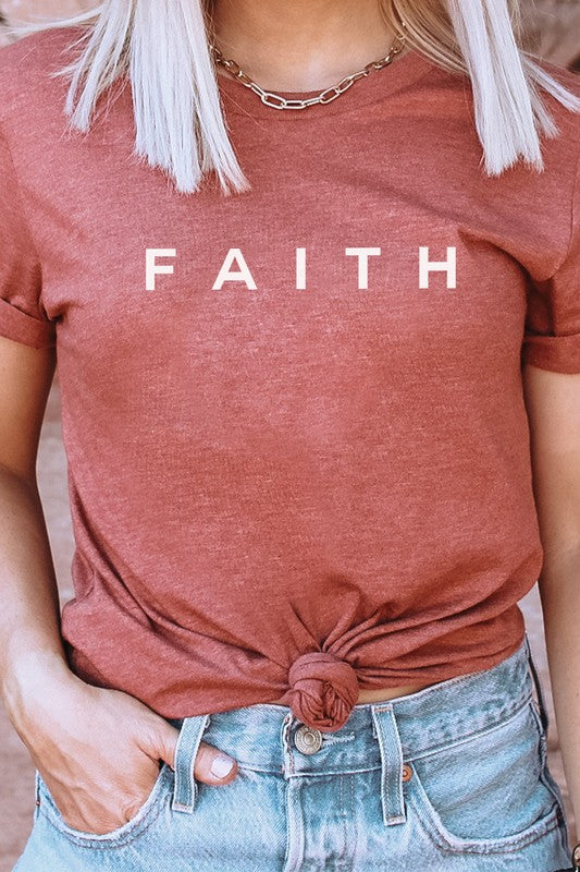 Faith Block Letters PLUS SIZE Tee