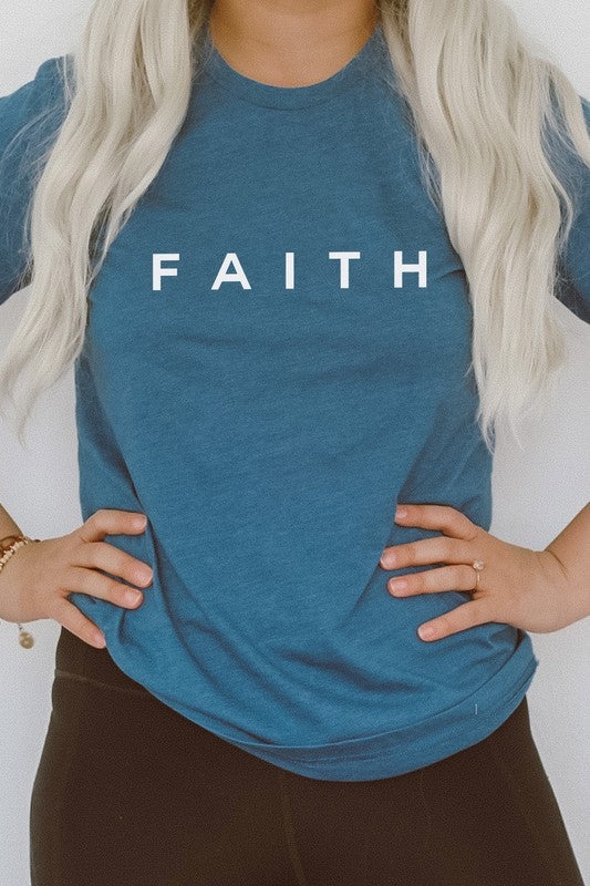 Faith Block Letters PLUS SIZE Tee