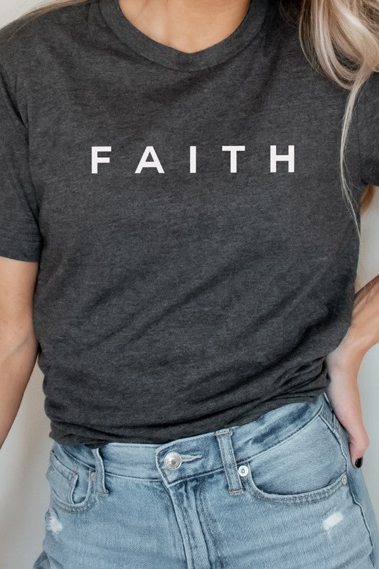 Faith Block Letters PLUS SIZE Tee