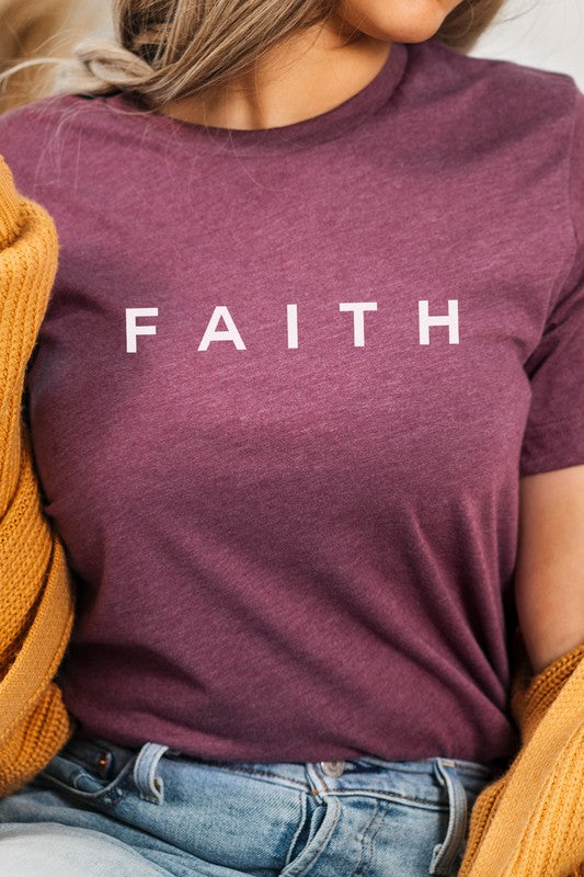 Faith Block Letters PLUS SIZE Tee