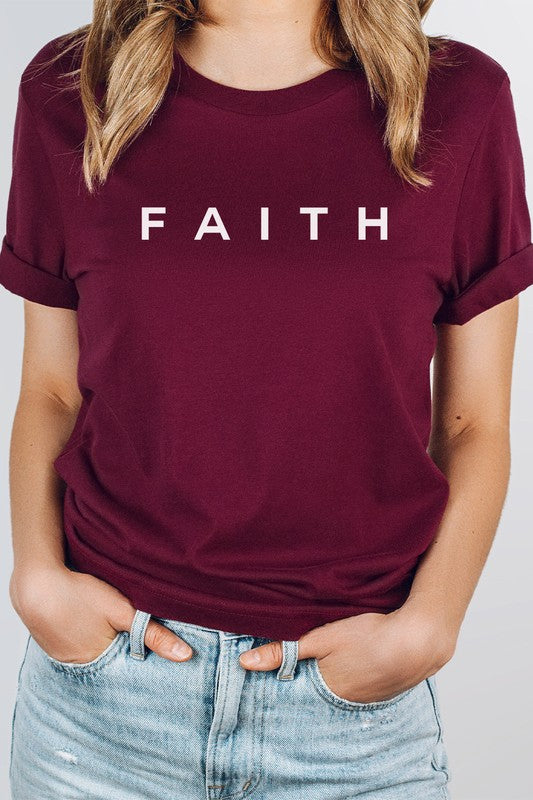 Faith Block Letters PLUS SIZE Tee