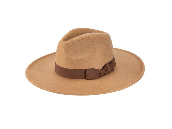 WIDE BRIM RIBBON FEDROA HAT